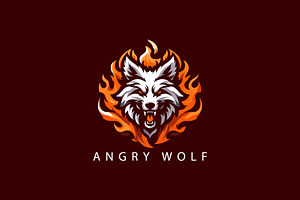 Angry Wolf Logo, a Graphic by Usman