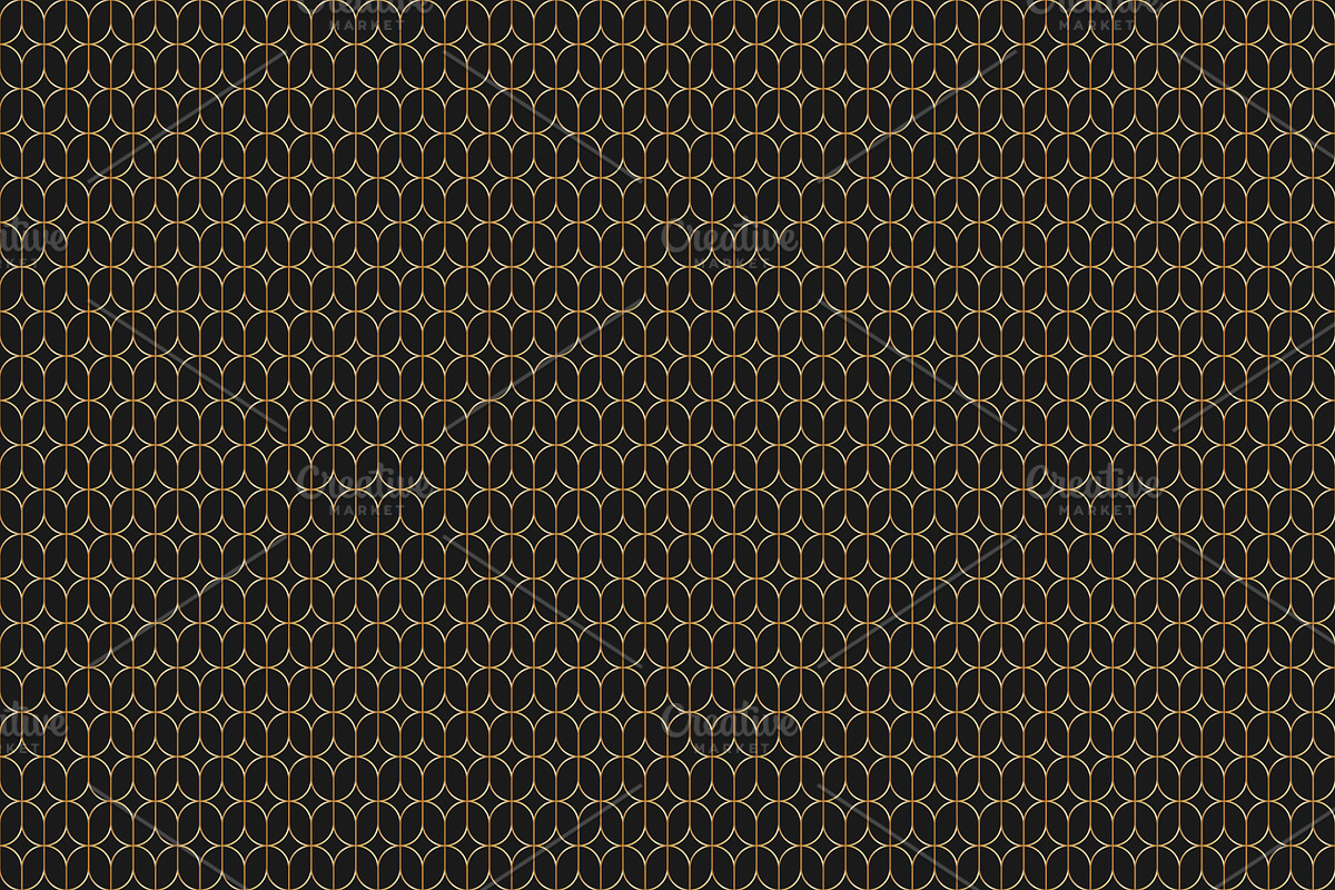 Gold Art Deco Seamless Pattern, a Texture Graphic by Elena Pimukova (Photo 3 of 3)