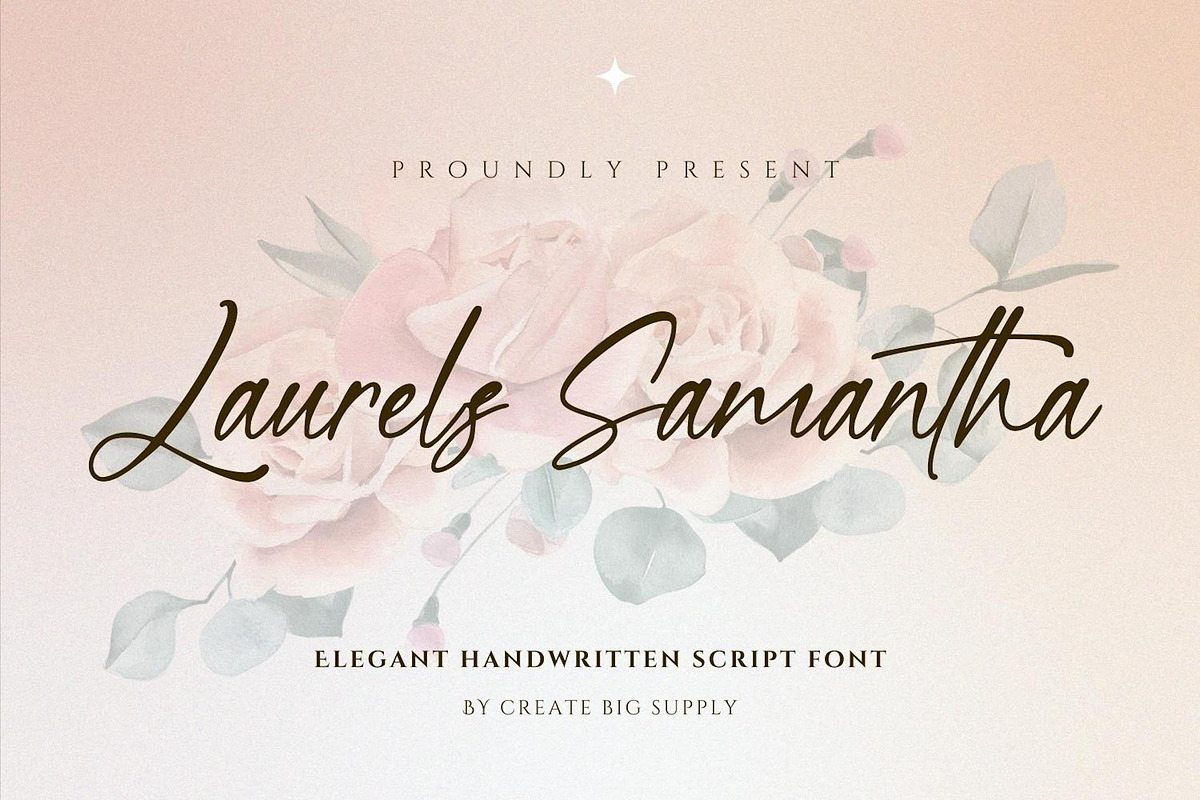 Laurels Samantha, a Handwritten Font by CreateBigSupply (Photo 1 of 10)