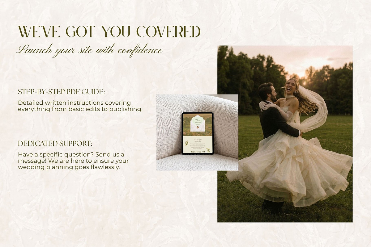 Canva Wedding Website Template, a Landing Page Template by OliaMuseDesign (Photo 9 of 9)
