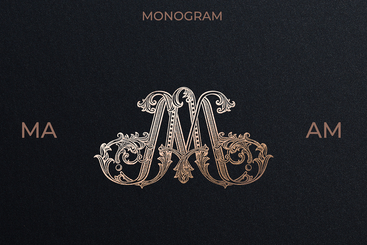 MA AM Wedding Monogram Logo, a Branding & Logo Template by LogoAV (Photo 1 of 5)