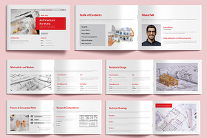 Architecture Portfolio Template, a Brochure Template by MightyDesign