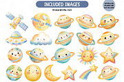 Astronaut Clipart Bundle, an Illustration by TatiMockup (Thumbnail 4 of 5)