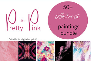 Photo Bundle of Abstract Paintings