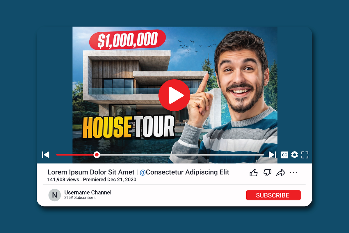 Real estate youtube thumbnail design, a Social Media Template by Workhu (Photo 2 of 2)