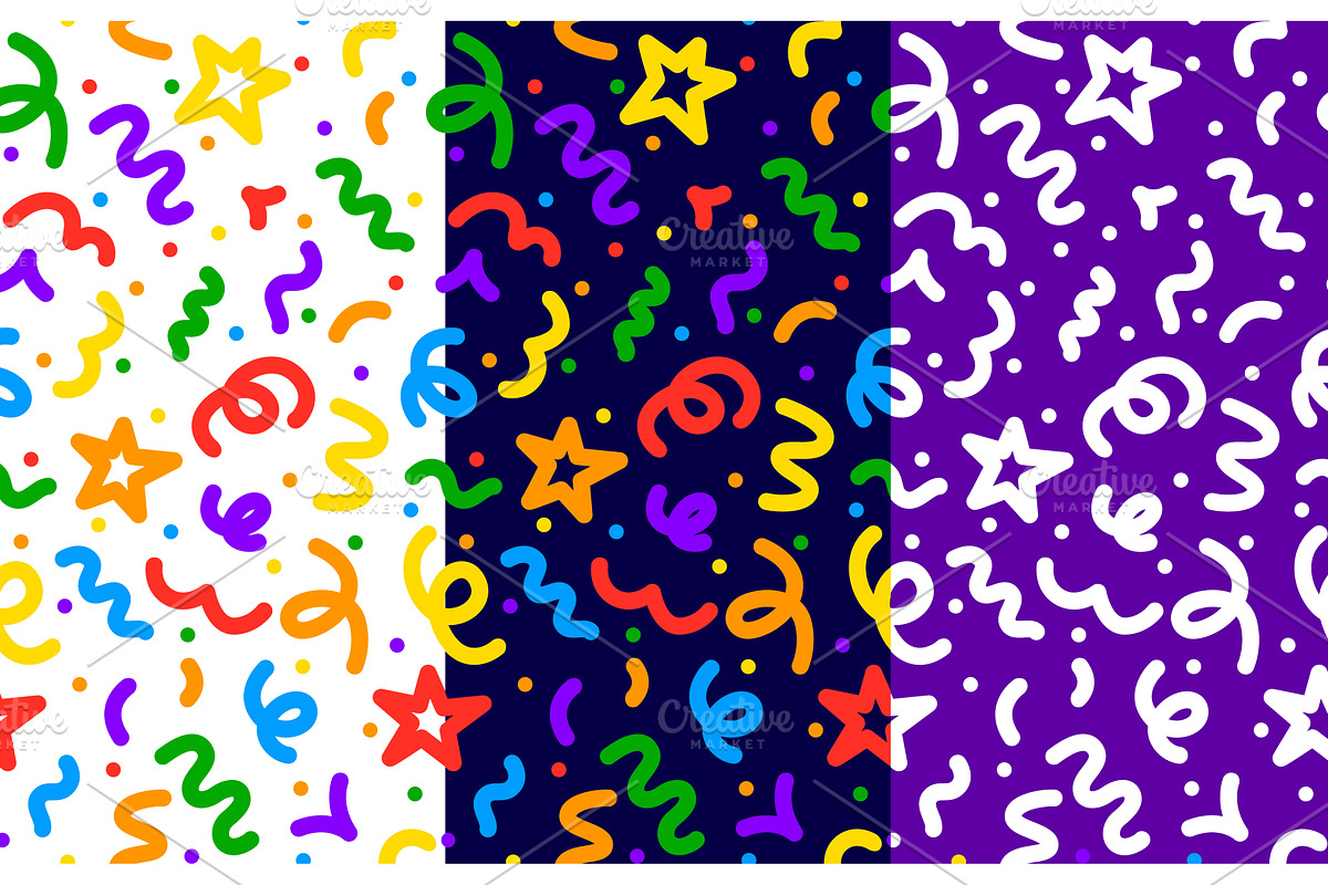 Squiggle line pattern shapes, a Decorative Illustration by Buch&Bee
