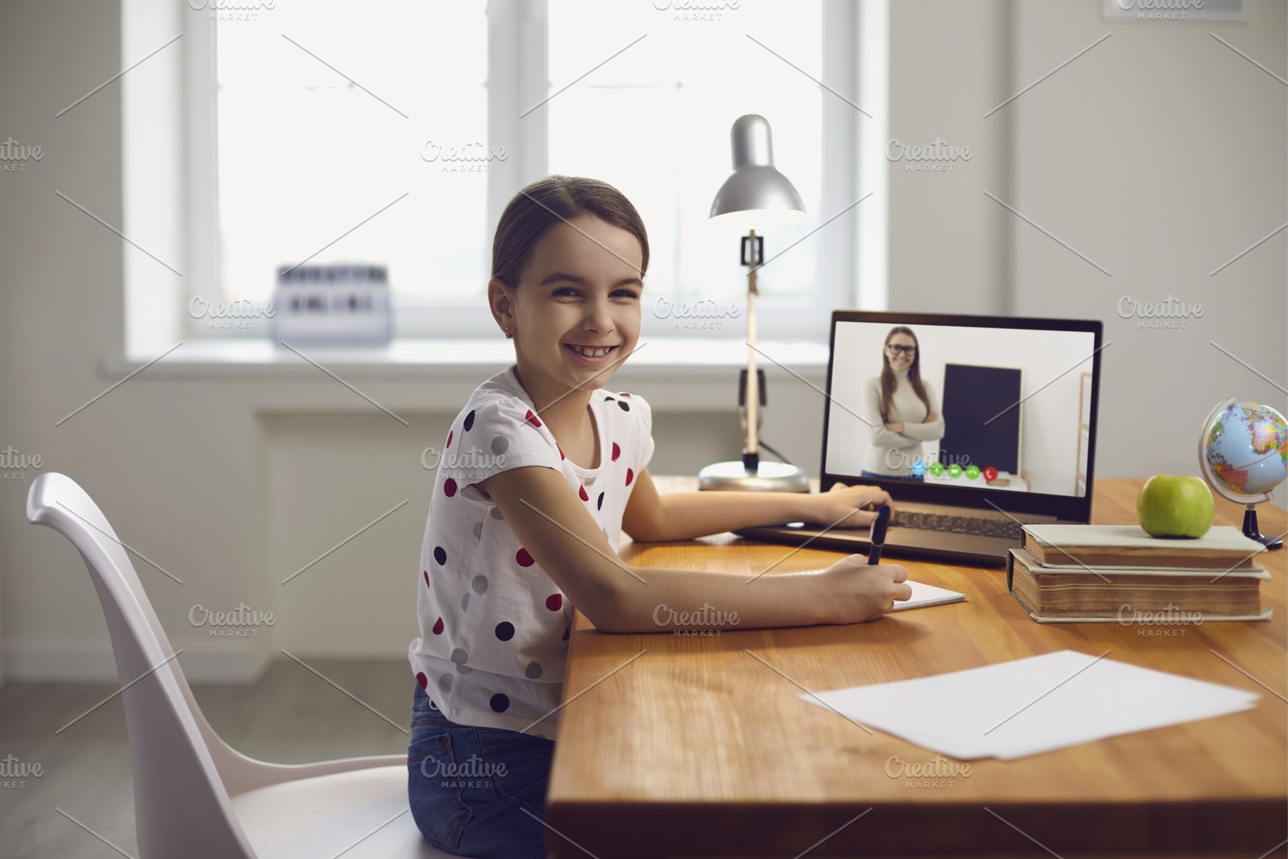 Online video call teaching a child, a School & Education Photo by ...