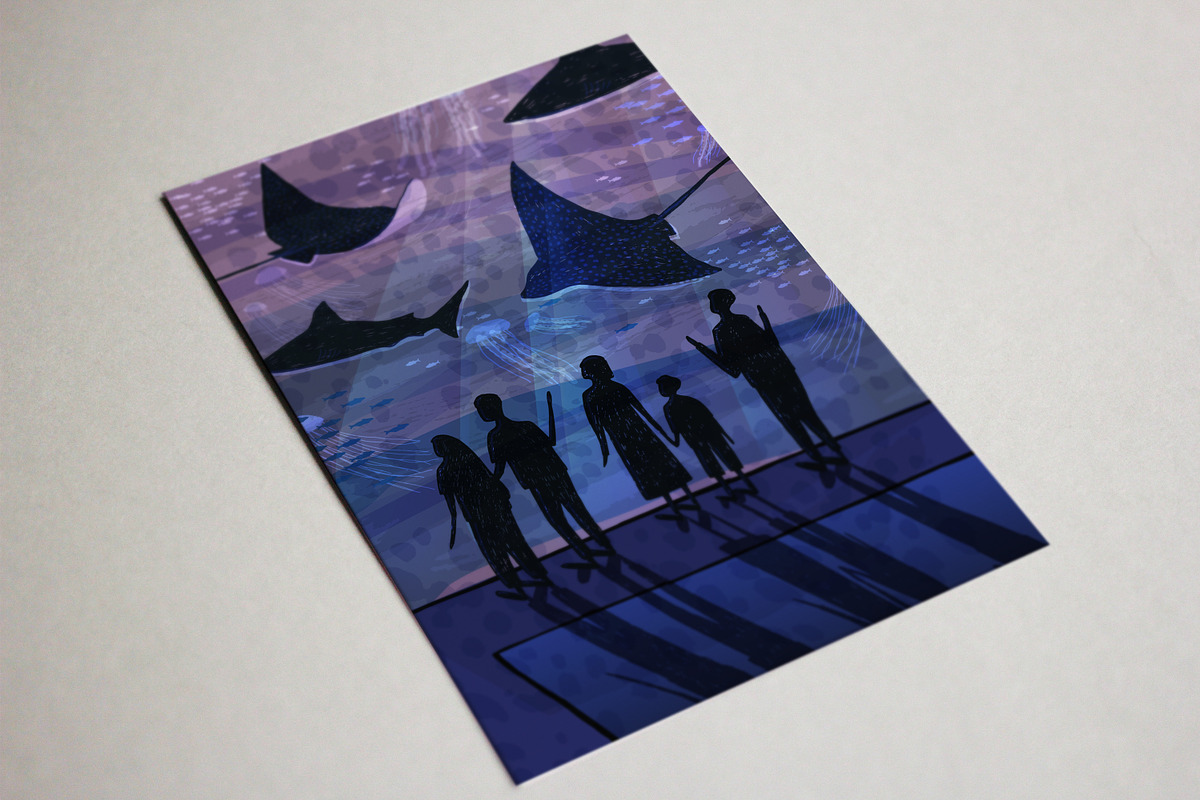 People in oceanarium, an Animal Illustration by Good Studio (Photo 4 of 4)