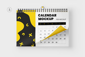 Wall Calendar Mockup Set