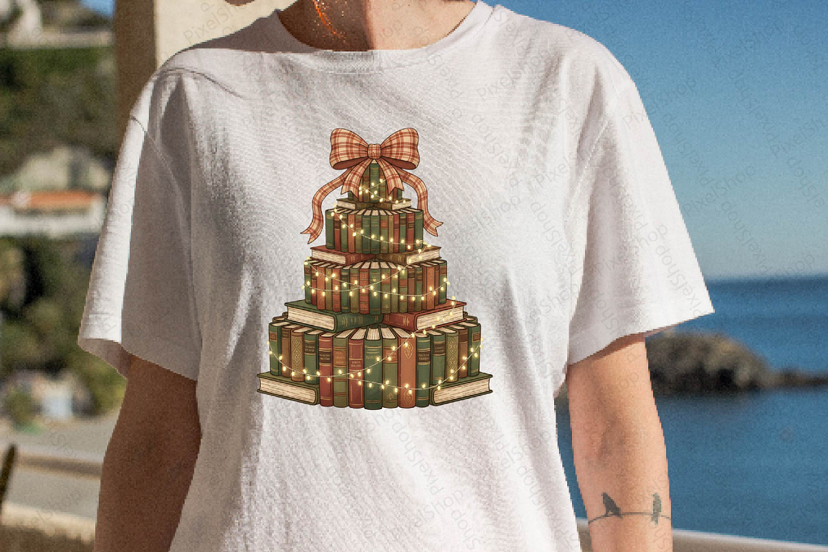 Christmas Book Tree PNG, Retro Chris, an Illustration by DreamPrint404 (Photo 5 of 7)