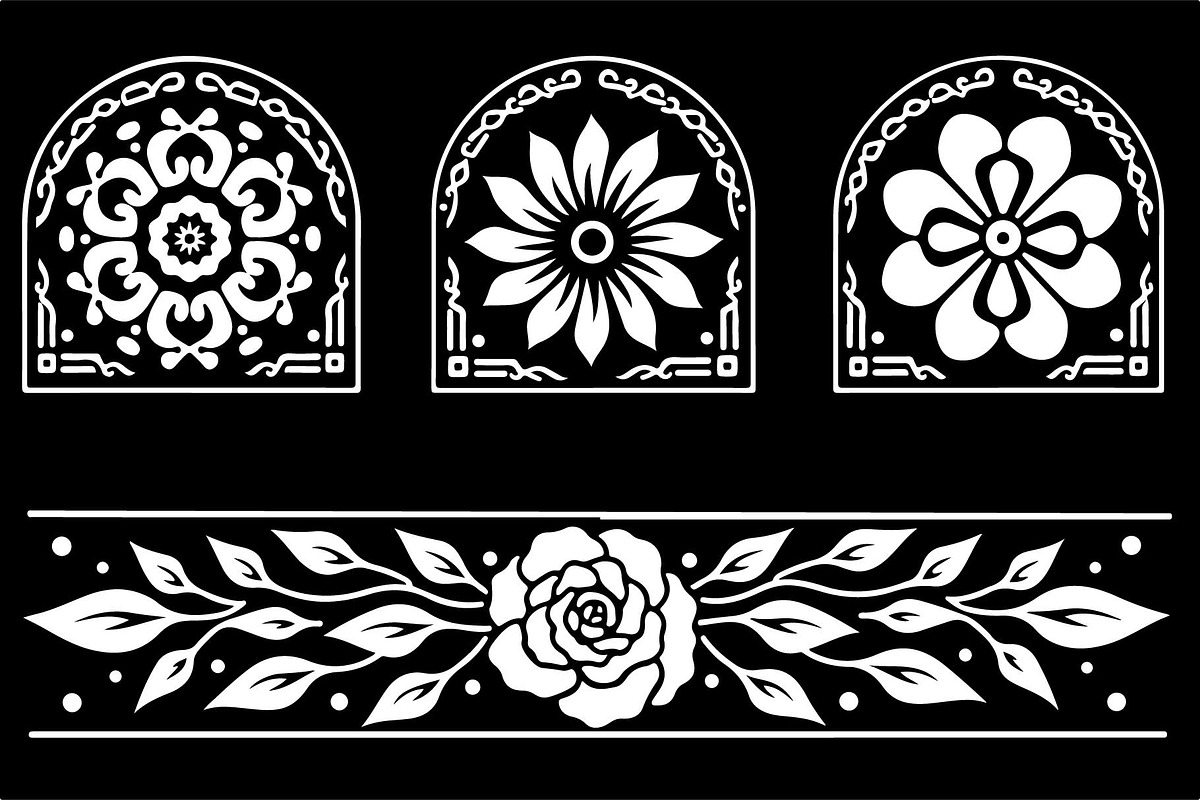 Elegant Floral Border Panels, an Object Graphic by abu67222 (Photo 11 of 13)