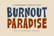 Burnout Paradise - Display Font, a Handwritten Font by Alpaprana (Thumbnail 1 of 10)