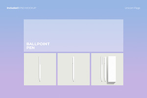 UP Ballpoint Pen Box Mockup