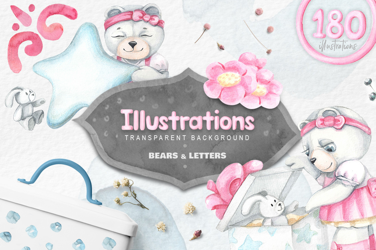BEARS & LETTERS, a Graphic by Luba Vega (Photo 1 of 14)