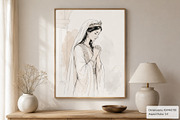 Praying Royal Woman Line Art, a Wallpaper Photo by Hamza067 (Thumbnail 1 of 3)