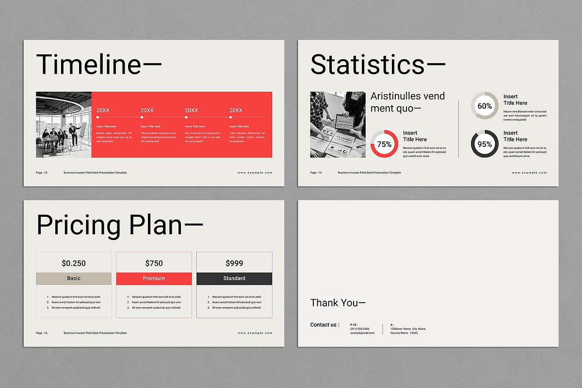 Minimal Business Investor Pitch Deck preview 5