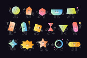 Funny geometric shapes set, stickers, an Object Illustration by PaperTrident (Thumbnail 3 of 3)