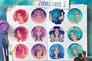 12 Zodiac Girls. Vector set., a Person Illustration by Varvara Gorbash (Thumbnail 1 of 7)