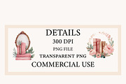 Watercolor Pink Books and Frames, an Education Illustration by Designworld (Thumbnail 3 of 9)