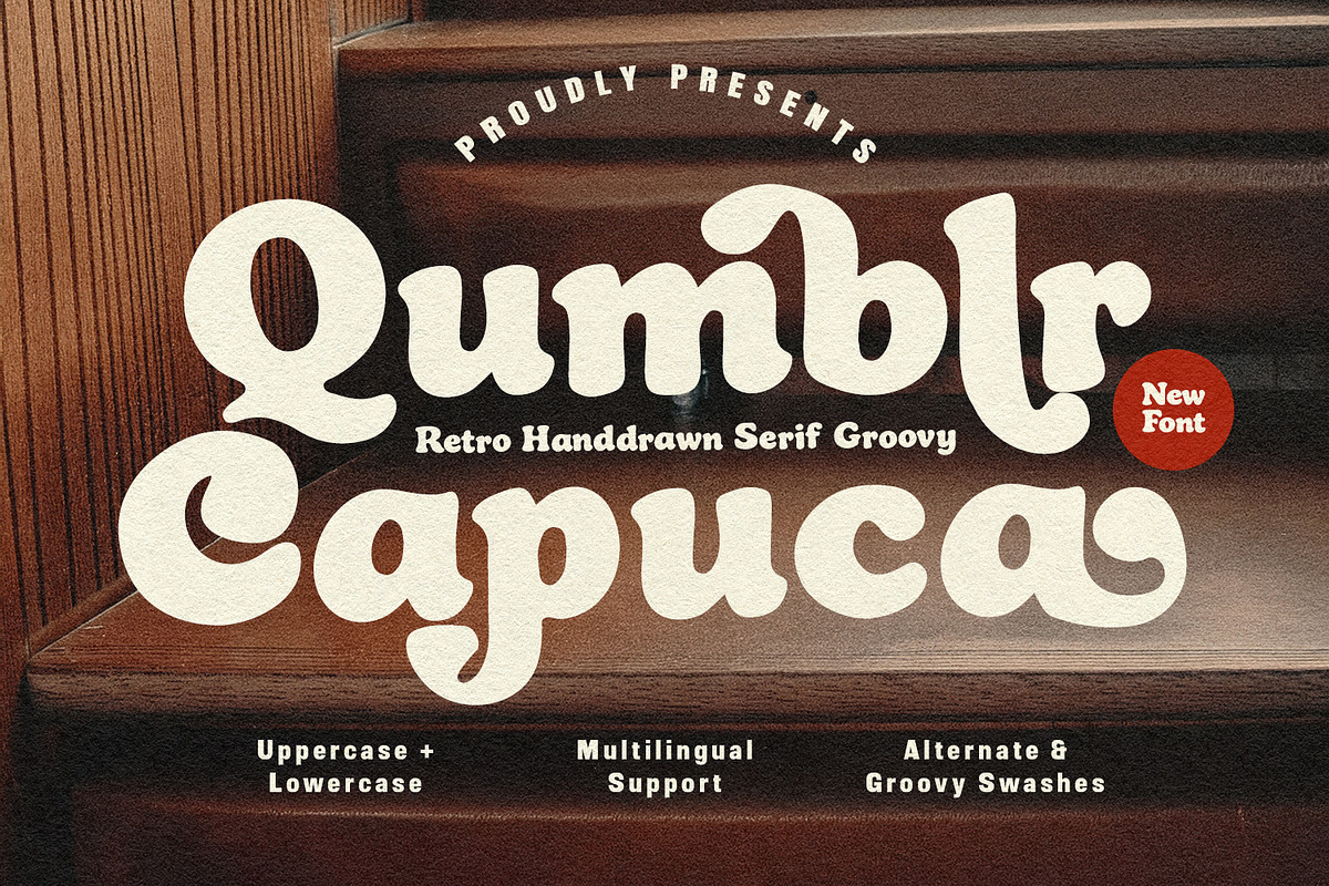 Qumblr Capuca Retro Handdrawn Serif, a Serif Font by Maulana Creative (Photo 1 of 7)