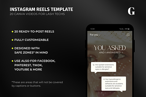 Lash Tech Instagram Reels Templates