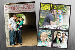 Frosted: 5x7 Xmas Card Template