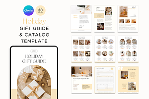 Holiday Gift Guide Canva Template