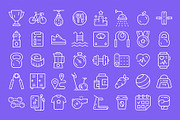 Fitness Icons set, an Outline Icon by Volyk (Thumbnail 3 of 5)