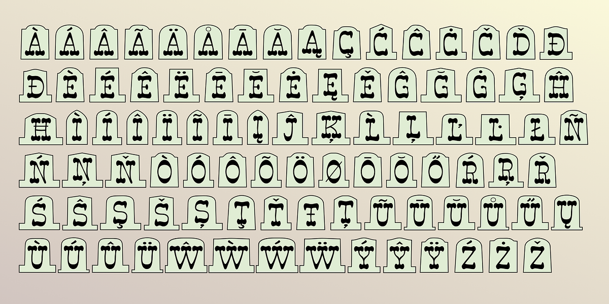 CemeteryWalk, a Symbol Font by Ingrimayne Type (Photo 8 of 10)