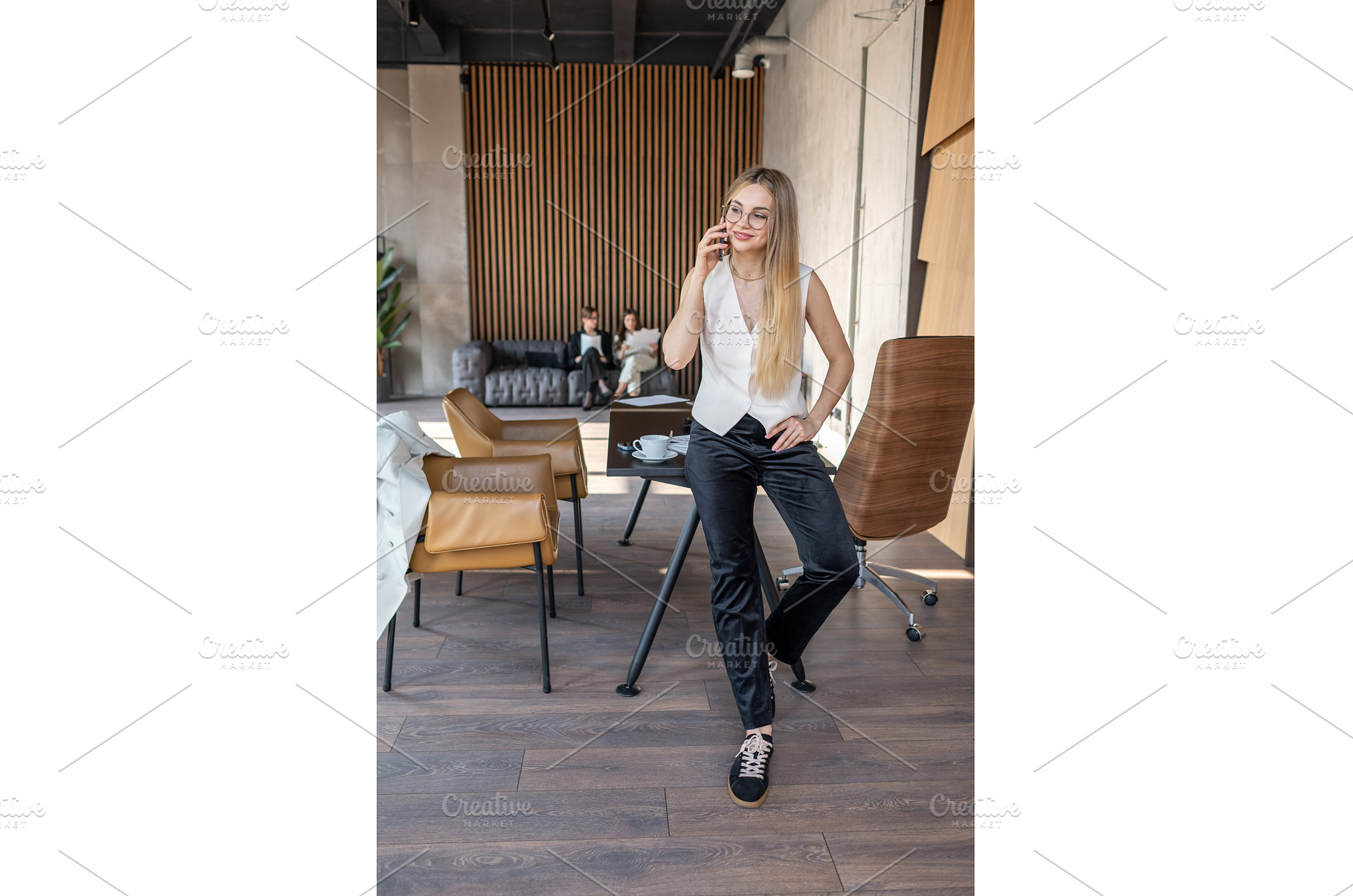 Businesswoman talking on a mobile, a Person Photo by undrey