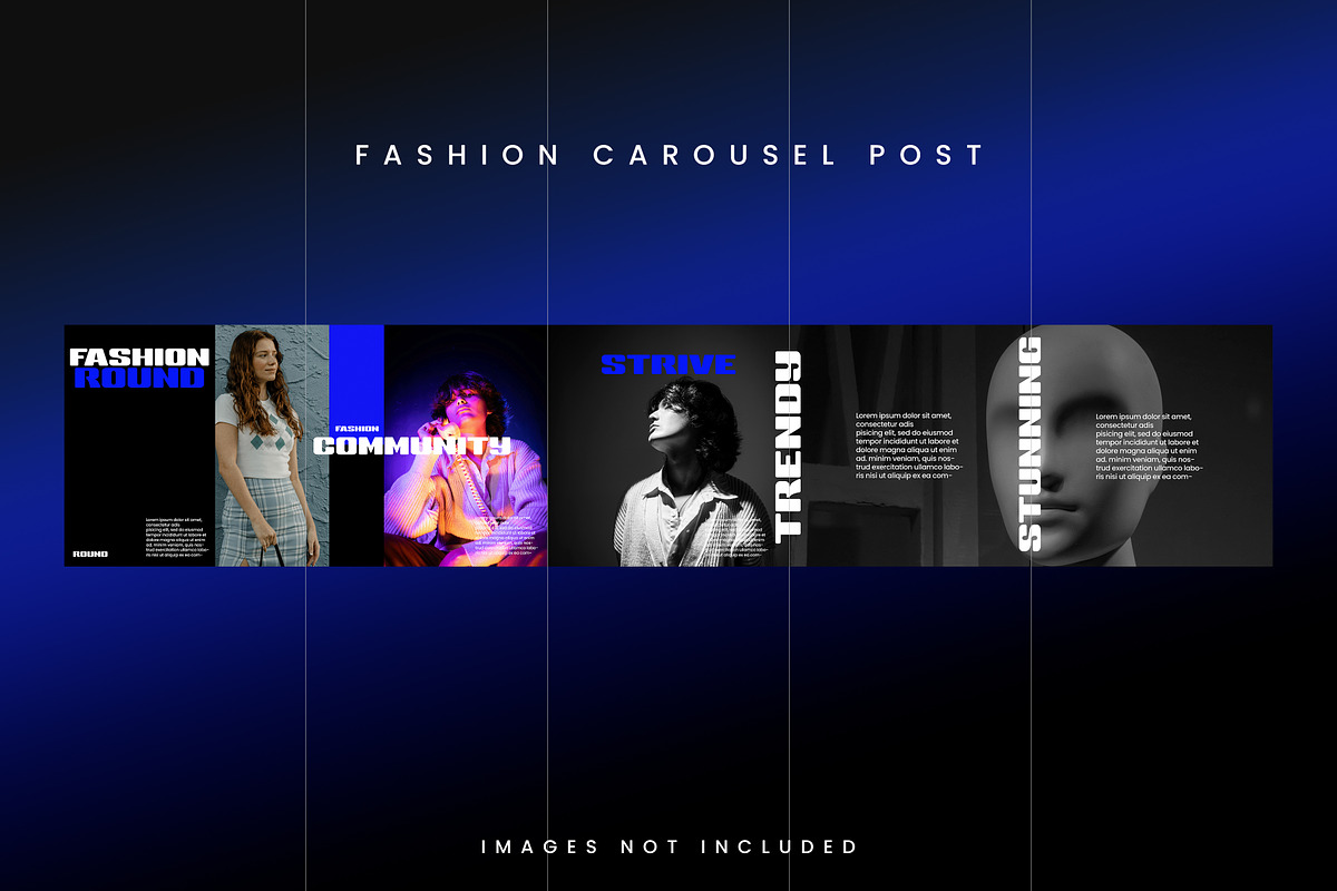 Carousel post design for Fashion, a Social Media Template by Posterfello