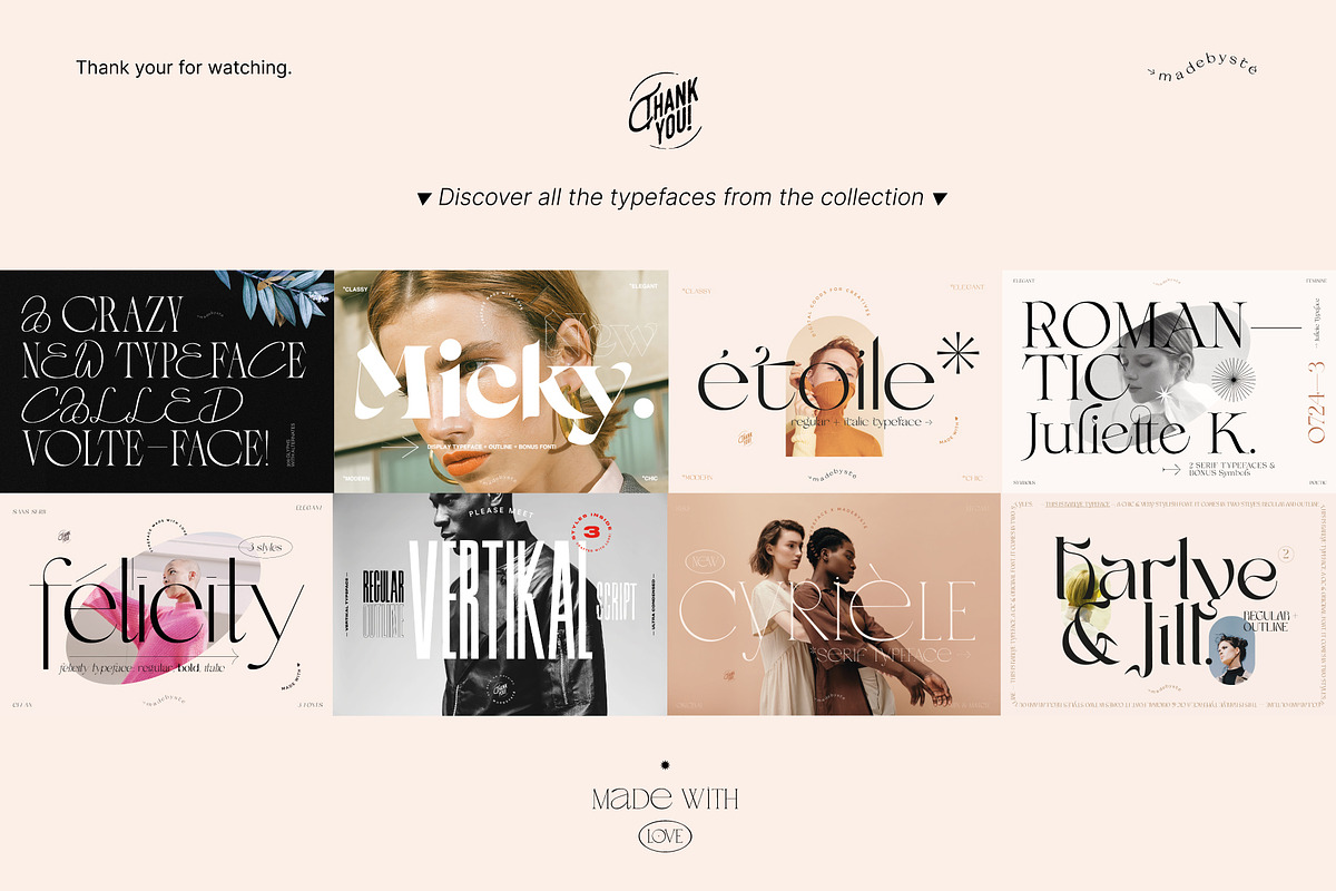 FELICITY — 3 ELEGANT FONTS, a Sans Serif Font by Madebysté. (Photo 9 of 9)
