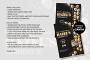 Black Gold Birthday Invitation, an Invitation Template by M9 Design (Thumbnail 4 of 4)