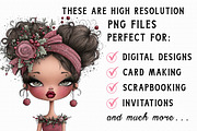 Whimsical Christmas Pin Up Girl Clip, an Illustration by Libby Wishes (Thumbnail 4 of 7)
