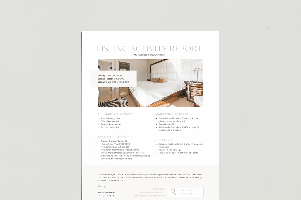 Real Estate Listing Activity Report, a Design Template by EstateElements (Photo 1 of 7)