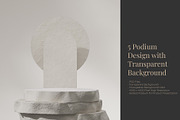 5 Podium with Transparent Background, a Background Graphic by faustudio (Thumbnail 1 of 7)