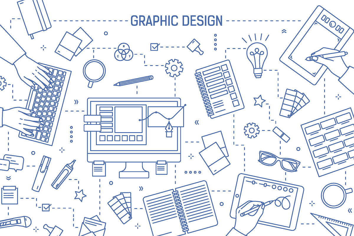 Graphic design line art banners, a Work Illustration by Good Studio (Photo 2 of 7)