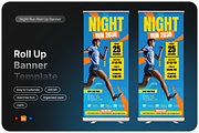 Night Run Roll Up Banner, a Poster Template by Annora Studio (Thumbnail 1 of 6)