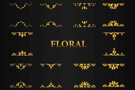 golden floral frame v5