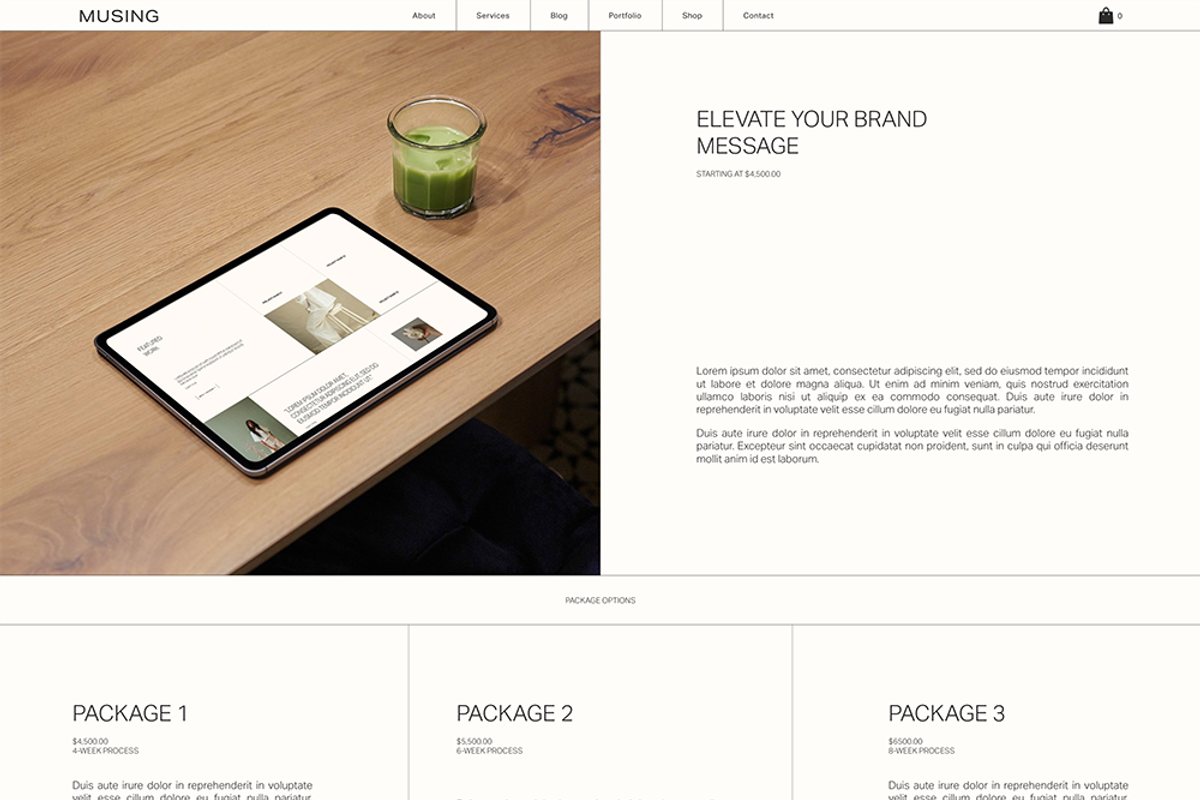 Musing: Squarespace 7.1 Template, a Squarespace Template by The Styled Square (Photo 4 of 10)