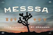 Messsa | Tex / Mex font & icons, a Sans Serif Font by Drawwwn (Thumbnail 1 of 10)