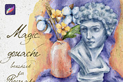 Magic Gouache Brushes for Procreate, a Brush Add-On by BooStudio (Thumbnail 2 of 9)