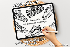 100 Sneaker Procreate Stamps