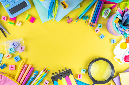 Back to school colorful background