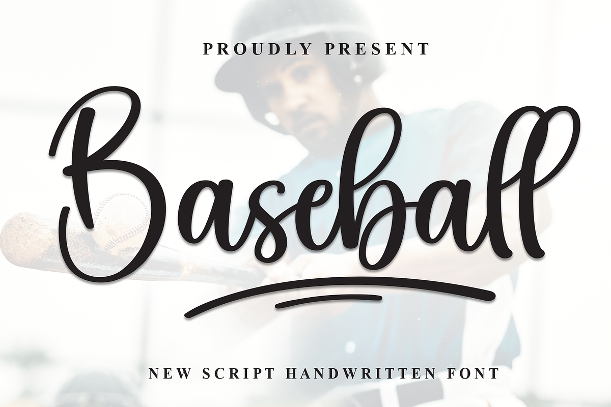 Baseball | Script Font, a Handwritten Font by Scratchones (Photo 1 of 9)