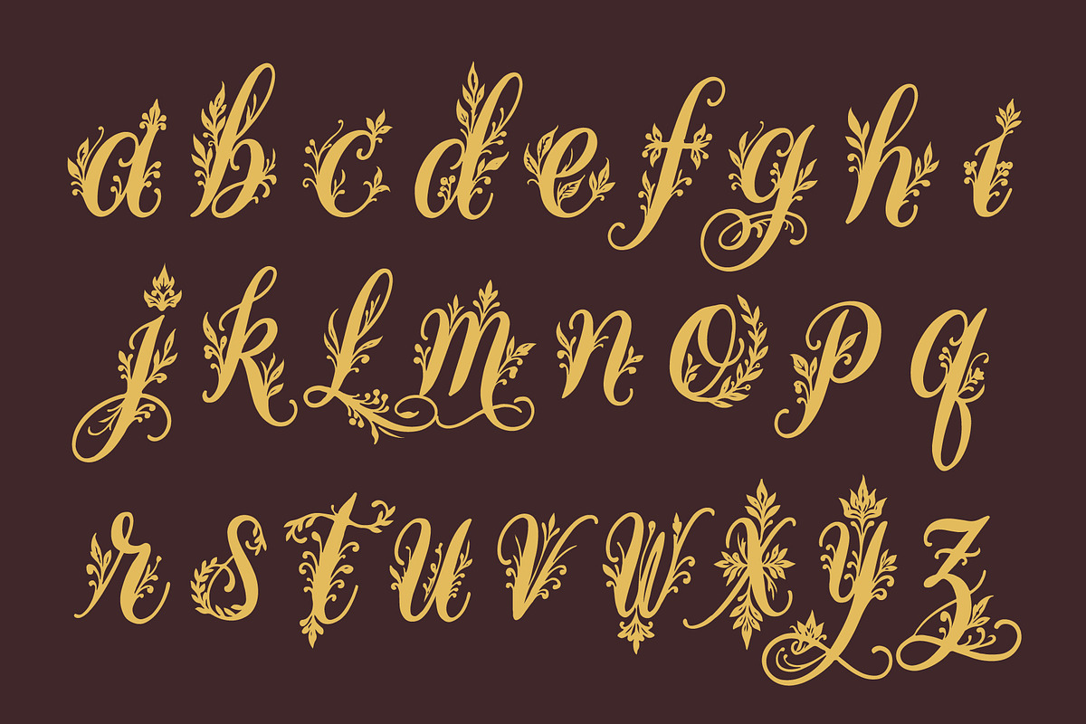 WynsteraQalis Decorative Floral font, a Script Font by HypeWorksCo (Photo 23 of 24)