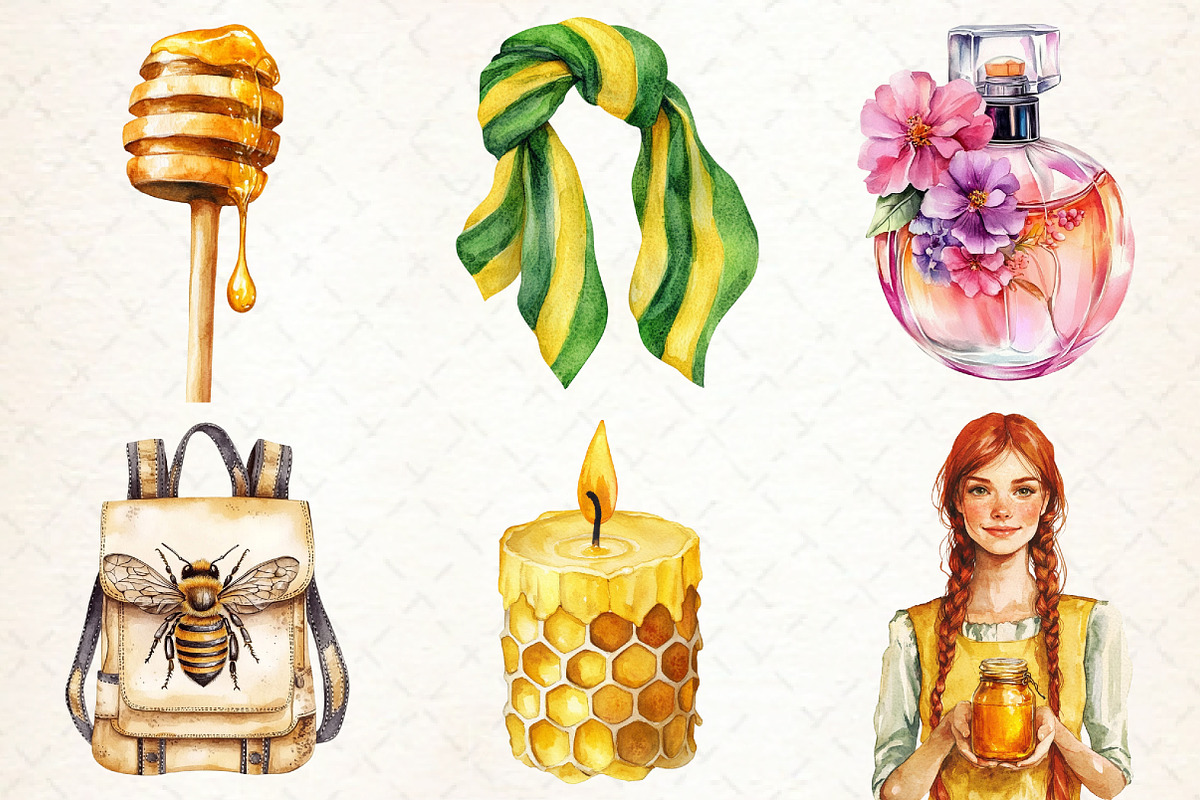 Summer Honey Garden Clipart, an Illustration by Libby Wishes (Photo 6 of 7)