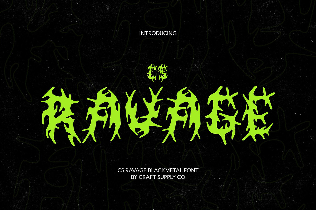 CS Ravage – Black Metal Font, a Blackletter Font by Craft Supply Co. (Photo 1 of 8)