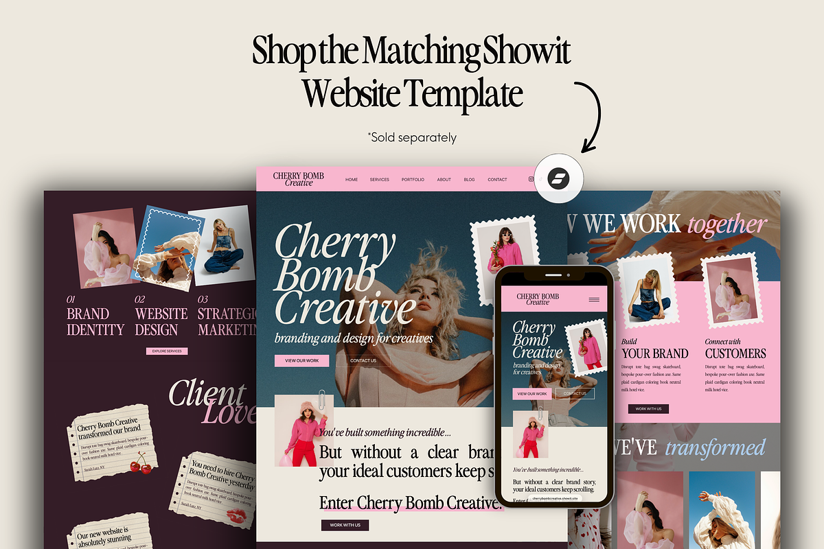 Pink Bold Instagram Canva Templates, a Social Media Template by Warmsoulgallery (Photo 9 of 11)