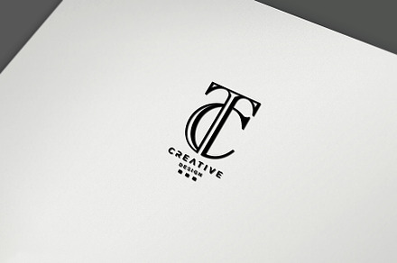 Alphabet Letters Icon Logo CT or TC